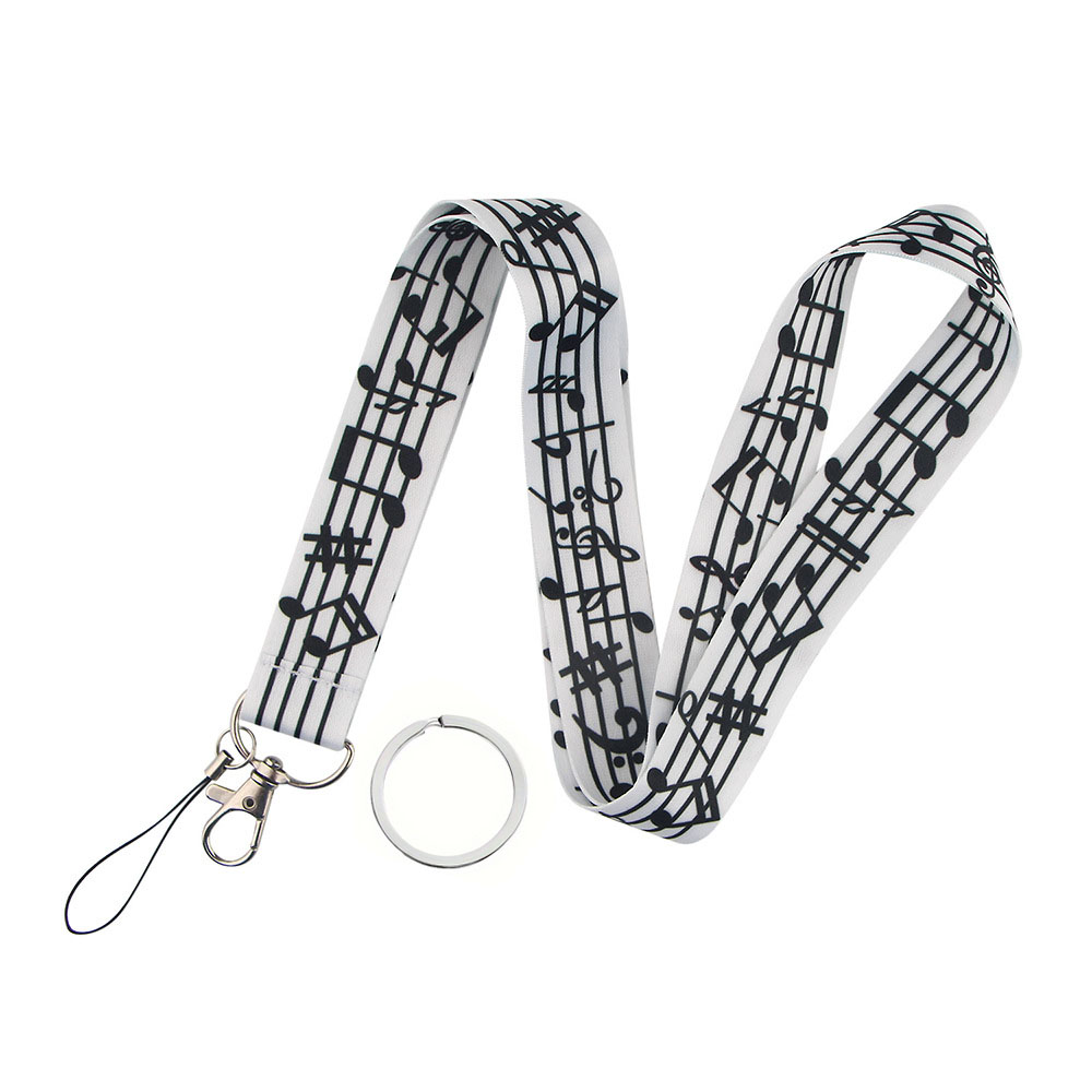 Blank Sheet Music Notebook - Muzieknoten Lanyards voor sleutels Nekkoord ID-kaarthouder