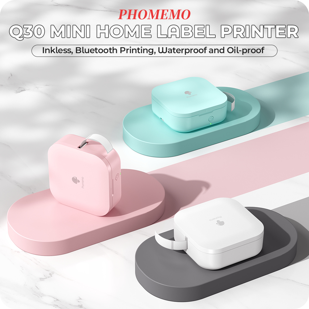 Mini Pocket Thermal Printer Paper Roll - 【Nieuw】Phomemo Q30 Mini-labelprinter Draagbare thermische labelmaker