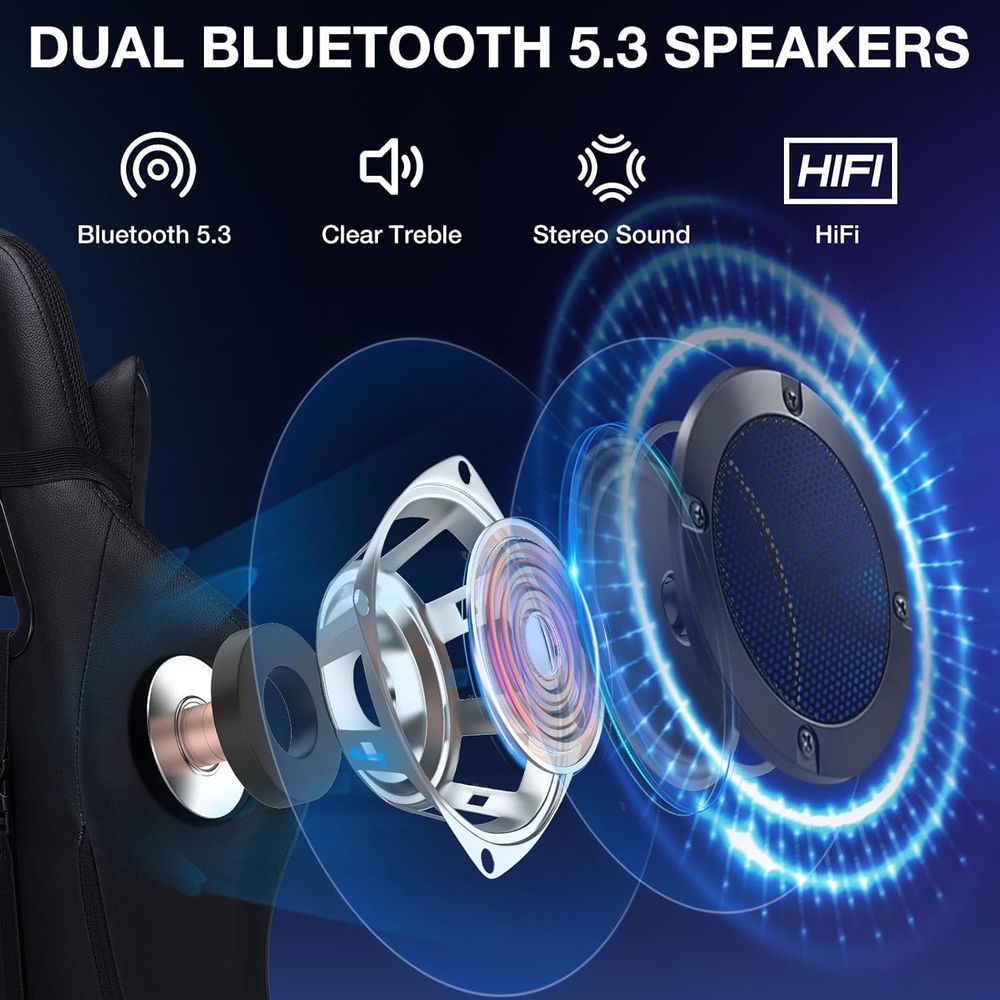 RGB-gamingstoel met Bluetooth- - Music recensie en prijs