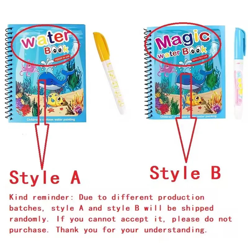1 Boek + 1 Pen Herbruikbare Ma - Reusable Water Magic Coloring Book recensie en prijs