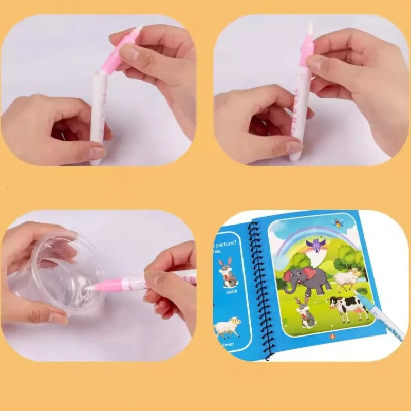 1 Boek + 1 Pen Herbruikbare Ma - Reusable Water Magic Coloring Book recensie en prijs