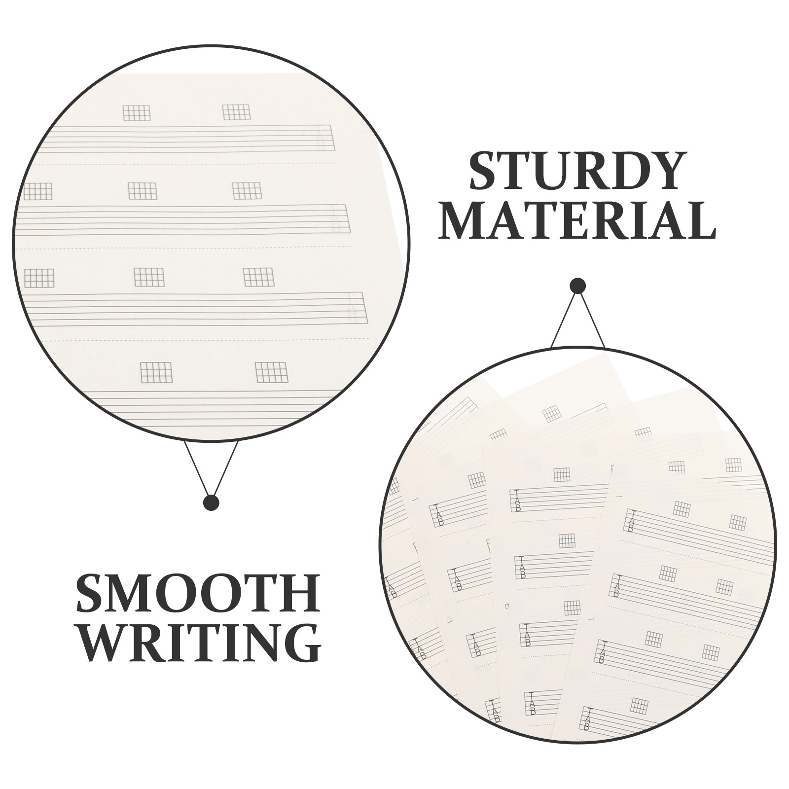 85 stuks blanco gitaartabblade - Blank Sheet Music Notebook recensie en prijs
