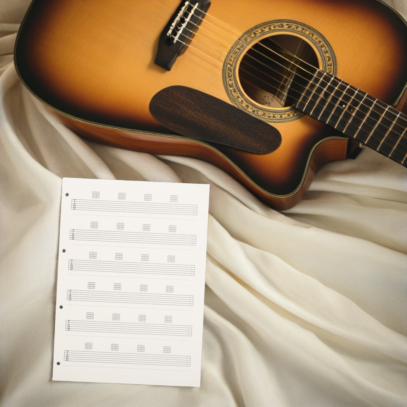 85 stuks blanco gitaartabblade - Blank Sheet Music Notebook recensie en prijs