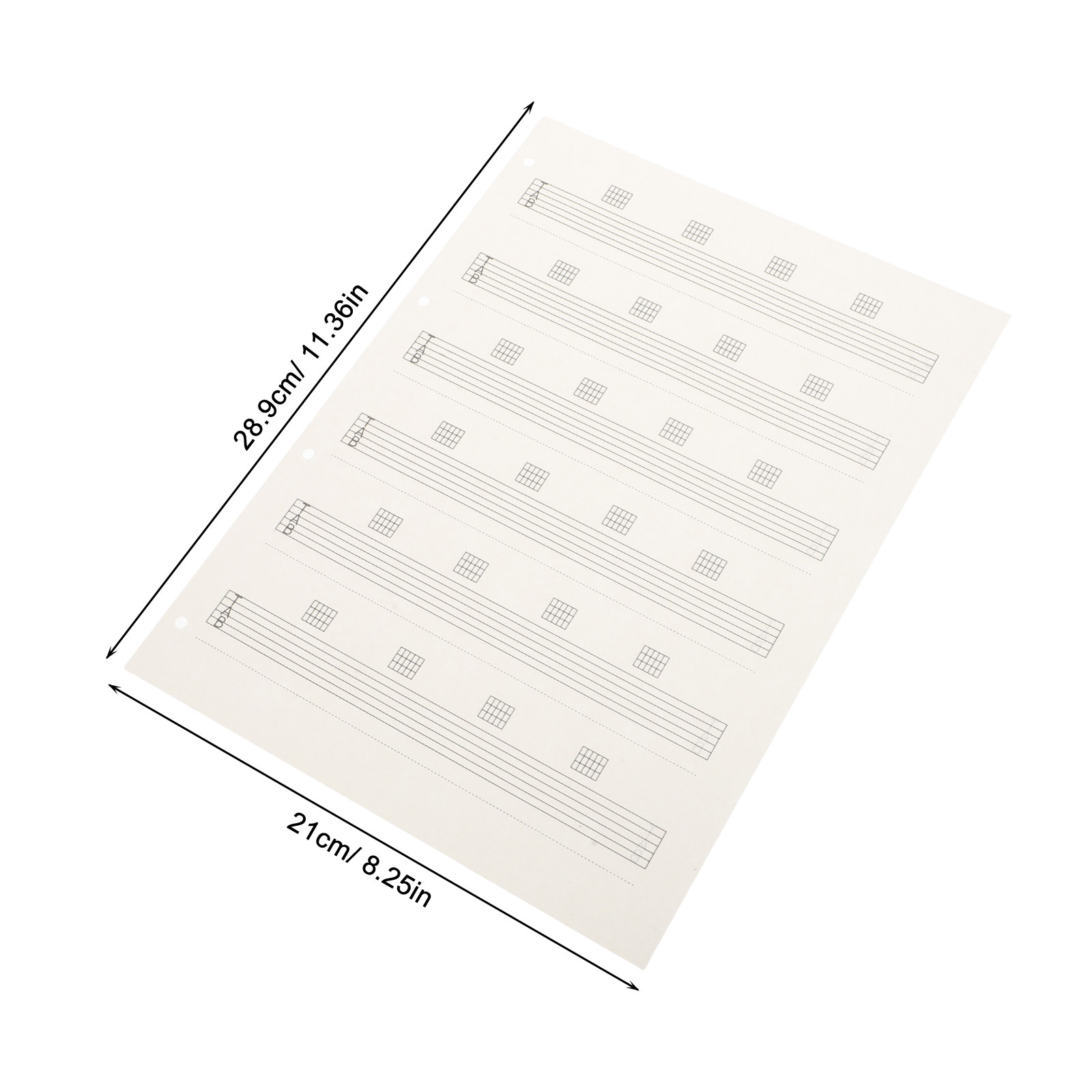 85 stuks blanco gitaartabblade - Blank Sheet Music Notebook recensie en prijs