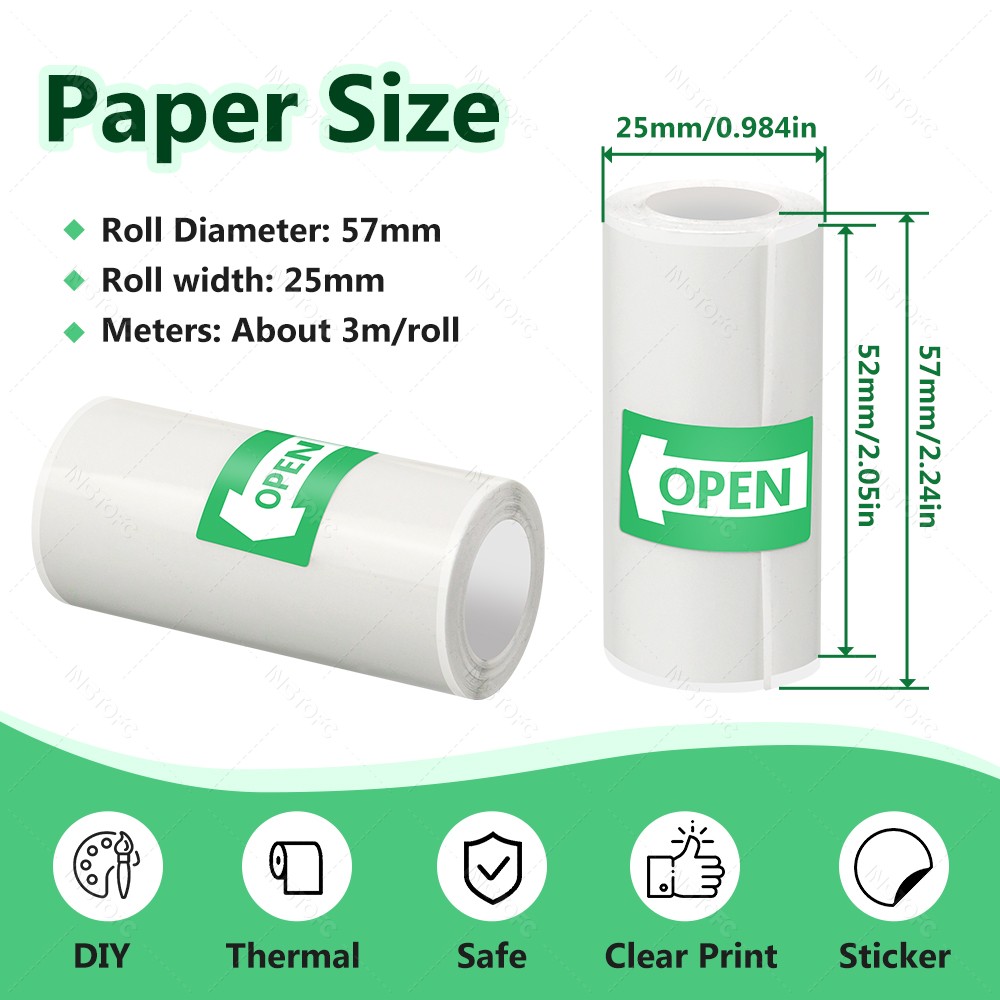 Afdrukbaar zelfklevend papier  - Mini Pocket Thermal Printer Paper Roll recensie en prijs